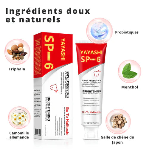 Dentifrice Probiotique Yayashi SP-6 – Le secret d’un sourire éclatant