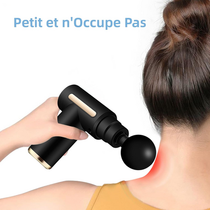 Pistolet de Massage Musculaire mini massage Gun, 4 Têtes de Massage