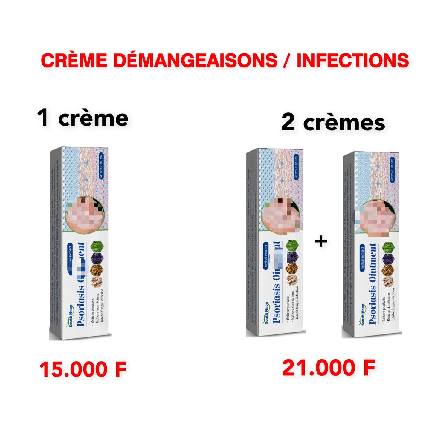 Crème anti-infection/ Démangeaisons / Grattage